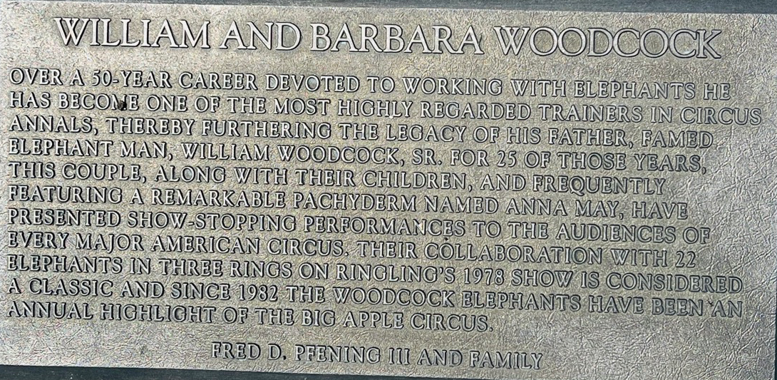 William and Barbara Woodcock Circus Ring Of Fame Foundation inductees