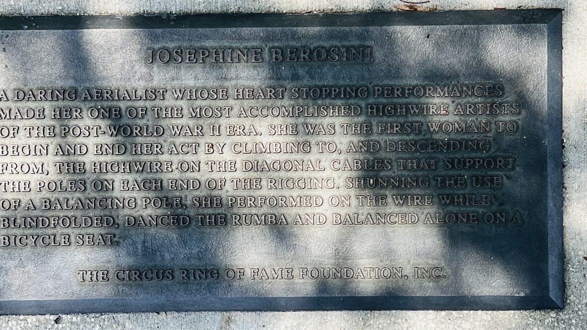 josephine berosini Circus Ring Of Fame Foundation inductee