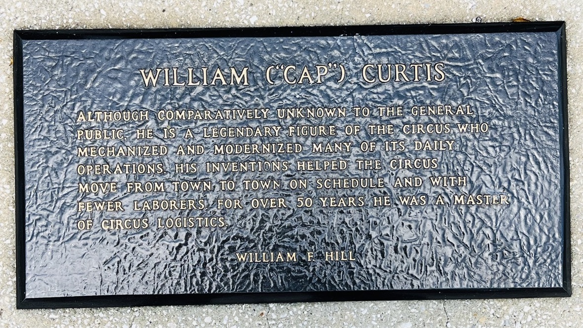 William Cap Curtis Circus Ring Of Fame Foundation inductee