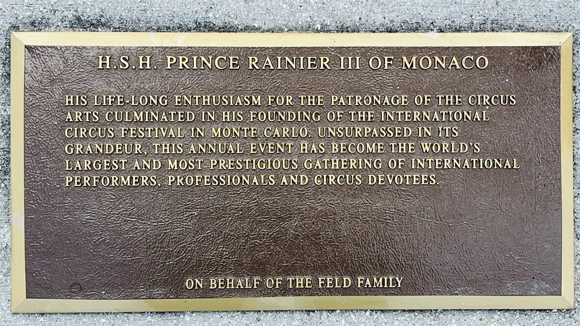 H.S.H. Prince Rainier III of Monaco Circus Ring Of Fame Foundation inductee