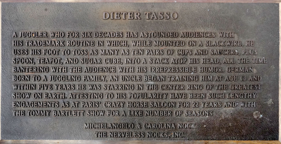 dieter tasso Circus Ring Of Fame Foundation inductee