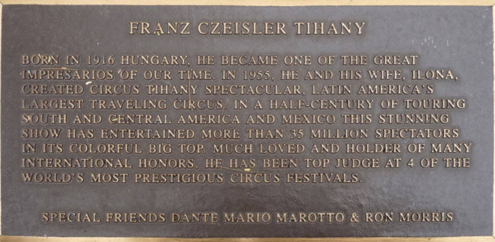 Thank (Franz Czeisler) Circus Ring Of Fame Foundation inductee