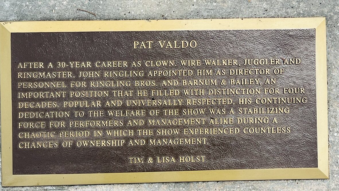 pat valdo Circus Ring Of Fame Foundation inductee