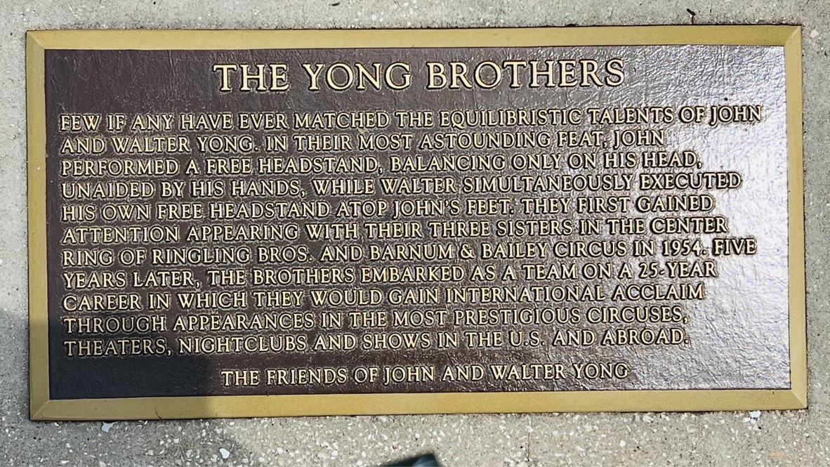 Yong brothers Circus Ring Of Fame Foundation inductee