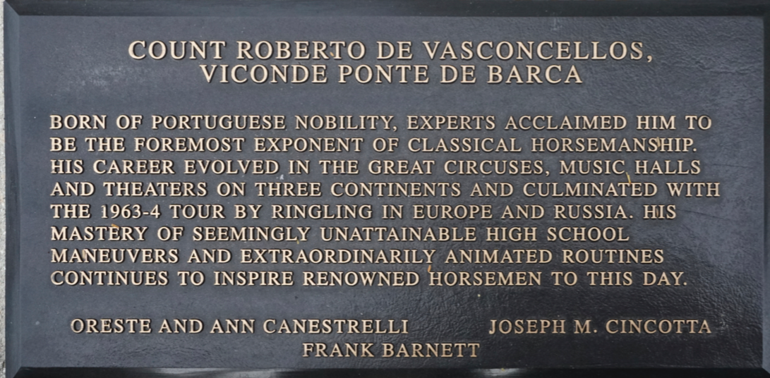 Count Roberto de Vasconcellos Circus Ring Of Fame Foundation inductee