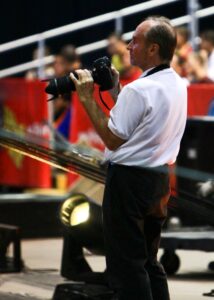 Famous Sports Photographer Heinz Kluetmeier photographer inducted into the Circus Ring Of Fame Foundation Advance Professionals for his three decades of work in the Circus Arts.