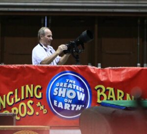 Famous Sports Photographer Heinz Kluetmeier photographer inducted into the Circus Ring Of Fame Foundation Advance Professionals for his three decades of work in the Circus Arts.
